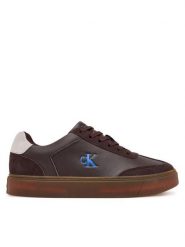 Calvin Klein Sneakersy Classic Cupsole Laceup Wt Mix YM0YM01429 Brązowy. Brązowe buty sportowe na co dzień męskie Calvin Klein, m, bez wzorów, ze skóry, bez ramiączek, bez kaptura. Za 399.99 zł.