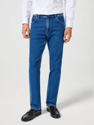 MESKIE SPODNIE WRANGLER TEXAS MIDNIGHT SHADOW 112356794. Jeansy męskie Wrangler, bez wzorów, z jeansu. Za 219.99 zł.