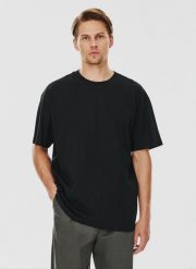 PAKO LORENTE – Czarny męski t-shirt basic. Czarne t-shirty męskie Pako Lorente, l, bez wzorów, z bawełny, bez kołnierzyka, bez ramiączek. Za 99.99 zł.