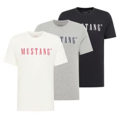 3PAK Męskich Koszulek MUSTANG Style Austin 1014695. Białe t-shirty męskie Mustang, m, bez wzorów, z bawełny, bez kołnierzyka, bez ramiączek. Za 219.99 zł.