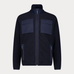 Bluza męska turystyczna CMP 34H0587. Niebieskie bluzy nierozpinane męskie CMP, m, bez wzorów, sportowe, bez ramiączek, bez kaptura. Za 340.00 zł.