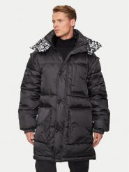 Versace Jeans Couture Płaszcz zimowy 77GAS428 Czarny Loose Fit. Czarne płaszcze męskie Versace Jeans Couture, na zimę, m, bez wzorów, z jeansu, bez kaptura. Za 2,179.00 zł.