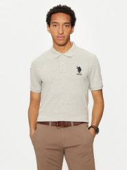 U.S. Polo Assn. Polo MUP3313 Szary Regular Fit. Szare koszulki polo męskie U.S. Polo Assn., m, bez wzorów, z bawełny, bez kołnierzyka, bez ramiączek. Za 149.99 zł.