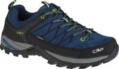 Buty trekkingowe męskie CMP Rigel Low Trekking Shoe Wp Blue Ink/Yellow Fluor. 41 (3Q13247-08MF). Niebieskie buty trekkingowe męskie CMP, bez wzorów, bez obcasa, bez zapięcia. Za 397.99 zł.