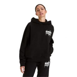 Bluza DIADORA HOODIE MANIFESTO S. Czarne bluzy nierozpinane męskie Diadora, m, bez wzorów, bez ramiączek, bez kaptura. Za 139.99 zł.