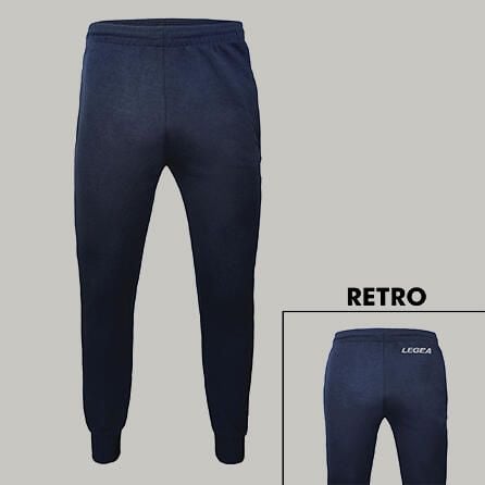 Spodnie sportowe Poliester MESSICO Oversize. Niebieskie buty do biegania męskie Legea, bez wzorów, z bawełny, do biegania. W wyprzedaży za 68.00 zł.