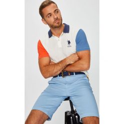 U.S. Polo - Polo. Szare koszulki polo męskie U.S. Polo, z bawełny, polo, z krótkim rękawem. W wyprzedaży za 159.90 zł.