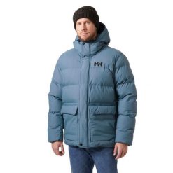 Kurtka puchowa Helly Hansen Nordic. Niebieskie kurtki męskie Helly Hansen, m, bez wzorów, z puchu, bez ramiączek, bez kaptura. W wyprzedaży za 1,289.00 zł.
