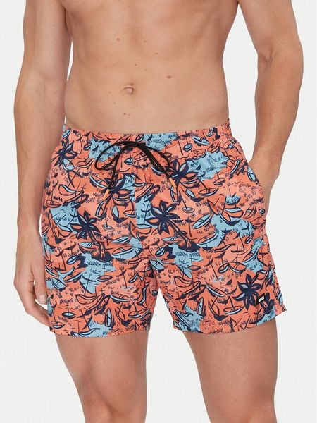 BOSS Szorty kąpielowe Willow 50539931 Pomarańczowy Regular Fit. Brązowe kąpielówki męskie Boss, m, bez wzorów, z syntetyku. Za 329.99 zł.