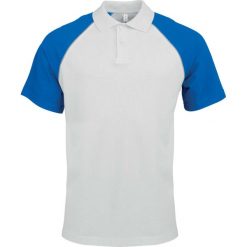 Polo Kariban Baseball. Białe koszulki polo męskie KARIBAN, m, bez wzorów, z bawełny, sportowe, bez kołnierzyka, bez ramiączek. Za 136.50 zł.