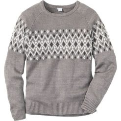 Sweter Regular Fit bonprix szary melanż. Swetry męskie marki bonprix. Za 89.99 zł.