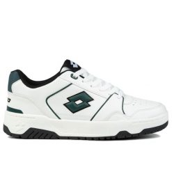 Buty męskie sportowe do chodzenia Lotto BOXSCORE. Białe buty do biegania męskie Lotto, bez wzorów, bez zapięcia, trekkingowe. Za 149.00 zł.