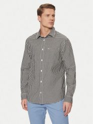 Tommy Jeans Koszula Poplin Check DM0DM21115 Czarny Regular Fit. Czarne koszule męskie Tommy Jeans, m, bez wzorów, z bawełny, bez kołnierzyka, bez ramiączek. Za 199.99 zł.