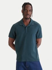 Calvin Klein Jeans Polo Easy Micro Waffle LV04RF205G Zielony Regular Fit. Zielone koszulki polo męskie Calvin Klein Jeans, l, bez wzorów, z bawełny, bez kołnierzyka, bez ramiączek. Za 329.99 zł.