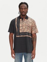 Just Cavalli Polo 78OAGE15 Czarny Regular Fit. Czarne koszulki polo męskie Just Cavalli, m, bez wzorów, z bawełny, bez kołnierzyka, bez ramiączek. Za 629.99 zł.