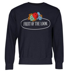 Męska Bluza Z Nadrukiem Logo W Stylu Vintage. Niebieskie bluzy nierozpinane męskie Fruit of the Loom, m, bez wzorów, vintage, bez ramiączek, bez kaptura. Za 80.99 zł.