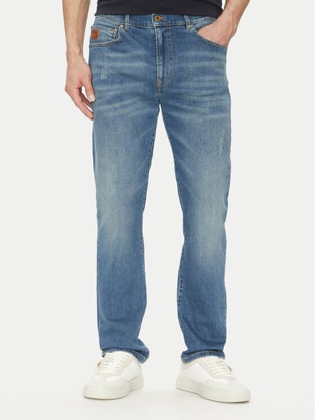 Aeronautica Militare Jeansy 251PJ205CT3528 Niebieski Regular Fit. Niebieskie jeansy męskie Aeronautica Militare, bez wzorów, z bawełny. Za 409.99 zł.