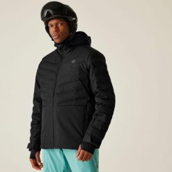 Kurtka narciarska męska z membraną Ollie III Dare 2b. Czarne kurtki narciarskie i snowboardowe męskie Dare 2B, na zimę, l, bez wzorów, z tkaniny, bez kaptura, narciarskie. W wyprzedaży za 699.99 zł.