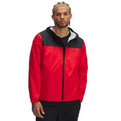 Bluza z kapturem i zamkiem błyskawicznym Under Armour Stormproof Cloudstrike. Czarne bluzy z kapturem męskie Under Armour, m, bez wzorów, z softshellu, z kapturem. Za 510.00 zł.
