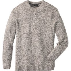 Sweter z okrągłym dekoltem Regular Fit bonprix szary melanż. Swetry męskie marki bonprix. Za 37.99 zł.