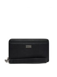 Guess Portfel SMNEBR LEA77 Czarny. Czarne portfele męskie Guess, z aplikacjami, ze skóry. Za 189.99 zł.