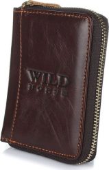 Wild Męski portfel skóra Wild Horse SKÓRZANY suwak koniak G71. Portfele męskie Wild, bez wzorów, ze skóry. Za 76.99 zł.