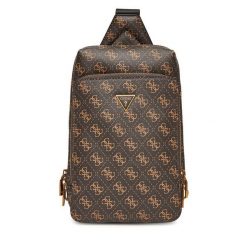 Saszetka Guess. Brązowe saszetki męskie Guess, z aplikacjami, sportowe, małe. Za 279.99 zł.