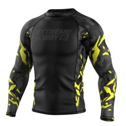 Koszulka sportowa męska Rashguard do MMA EXTREME HOBBY BLACK PANTHER. Czarne bielizna termoaktywna męska EXTREME HOBBY, m, bez wzorów, z bawełny, bez ramiączek, na fitness i siłownię. Za 209.00 zł.