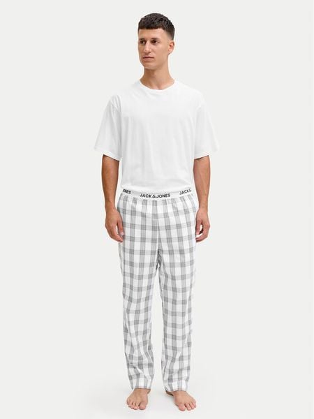 Jack & Jones Piżama Luca 12266993 Biały Standard Fit. Białe piżamy męskie Jack & Jones, m, bez wzorów, z bawełny, bez kołnierzyka, bez ramiączek. Za 179.99 zł.