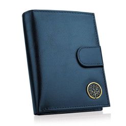 Portfel męski BETLEWSKI BPM-BF-64 GRANATOWY. Niebieskie portfele męskie Betlewski, bez wzorów, ze skóry. Za 149.00 zł.