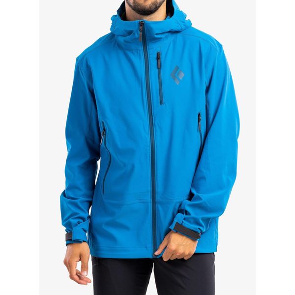 Kurtka softshell męska Black Diamond Dawn Patrol Shell. Niebieskie kurtki męskie Black Diamond, m, bez wzorów, z softshellu, bez kaptura, trekkingowe. Za 669.99 zł.