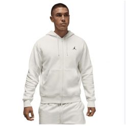 Bluza z kapturem Air Jordan Brooklyn Fleece Jumpman Full-Zip Hoodie FV7289-133. Białe bluzy nierozpinane męskie Jordan, bez wzorów, sportowe, bez ramiączek, z kapturem. Za 412.85 zł.