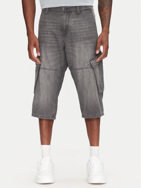 Tom Tailor Szorty jeansowe 1044977 Szary Relaxed Fit. Szare szorty męskie Tom Tailor, bez wzorów, z bawełny. Za 259.99 zł.