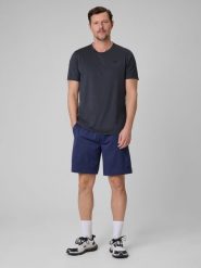 4F Spodenki treningowe szybkoschnące męskie - granatowe M. Niebieskie szorty sportowe męskie 4f, bez wzorów, sportowe. Za 99.99 zł.