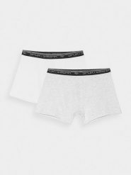 4F Bielizna bokserki (2-pack) męskie - białe 3XL. Biała bokserki męskie 4f, m, bez wzorów, z bawełny. W wyprzedaży za 59.99 zł.