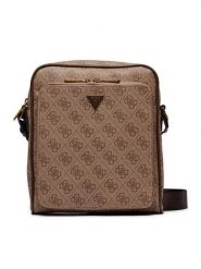 Guess Saszetka Milano HMMILO P4260 Beżowy. Brązowe saszetki męskie Guess, z aplikacjami, ze skóry. Za 249.99 zł.