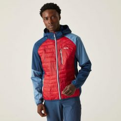 Kurtka hybrydowa męska Andreson Pro. Czerwone kurtki męskie Regatta, l, bez wzorów, z materiału, bez kaptura, trekkingowe. W wyprzedaży za 280.15 zł.