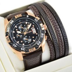 Zestaw męski zegarek Paul Lorens QERCO PL8754A5-1B1 + bransoletka. Zegarki męskie Paul Lorens. Za 299.60 zł.