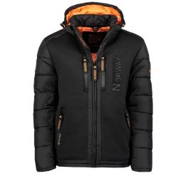 Geographical Norway BEACHWOOD – męska kurtka softshell, czarna/pomarańcz. Brązowe kurtki softshell męskie Geographical Norway, na wiosnę, m, bez wzorów, z elastanu, bez kaptura, trekkingowe. Za 319.00 zł.