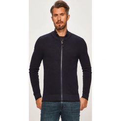 S. Oliver - Sweter. Niebieskie kardigany męskie S.Oliver, bez wzorów, z bawełny, bez kołnierzyka, bez ramiączek. Za 259.90 zł.