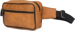 Beltimore Męska saszetka biodrówka nerka na pas regulowana skóra eko camelowa F48. Saszetki męskie Beltimore, bez wzorów, ze skóry. Za 45.00 zł.