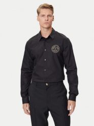 Versace Jeans Couture Koszula 79GALKS2 CN00K Czarny Slim Fit. Czarne koszule męskie Versace Jeans Couture, m, bez wzorów, z bawełny, bez kołnierzyka, bez ramiączek. Za 909.99 zł.