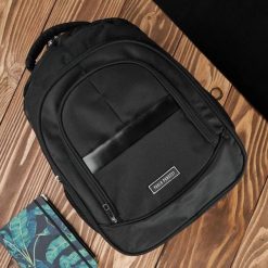 Plecak męski do pracy do szkoły czarny wegański na laptopa Paolo Peruzzi T-120-BL. Czarne plecaki męskie Paolo Peruzzi, bez wzorów. Za 205.41 zł.