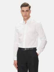 Calvin Klein Koszula Essential LV019EU030 Biały Slim Fit. Białe koszule męskie Calvin Klein, m, bez wzorów, z bawełny, bez kołnierzyka, bez ramiączek. Za 309.99 zł.