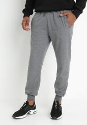 Ciemnoszare Spodnie Dresowe Joggery Analía. Szare spodnie dresowe męskie Born2be, bez wzorów, z dresówki. Za 34.99 zł.