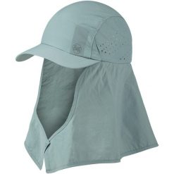 Czapka z daszkiem BUFF DESERT CAP SOLID. Niebieskie czapki męskie Buff, bez wzorów, sportowe. Za 193.99 zł.