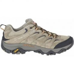 Buty trekkingowe męskie Merrell Moab 3 Ventilator. Brązowe buty zimowe męskie Merrell, bez wzorów, z materiału, sportowe, bez obcasa, bez zapięcia. Za 547.90 zł.