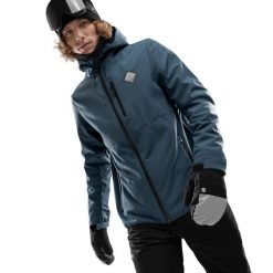 Męska kurtka snowboardowa Sporty zimowe Siroko W2 Monsoon. Niebieskie kurtki męskie SIROKO, na zimę, m, bez wzorów, z softshellu, sportowe, bez ramiączek, bez kaptura. W wyprzedaży za 339.00 zł.