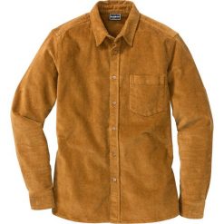 Koszula sztruksowa ze stretchem Slim Fit, długi rękaw bonprix koniakowy. Koszule męskie marki Giacomo Conti. Za 49.99 zł.