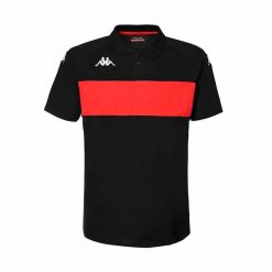 Polo Kappa Dianetti. Czarne koszulki polo męskie Kappa, m, bez wzorów, z bawełny, bez kołnierzyka, bez ramiączek. Za 193.00 zł.